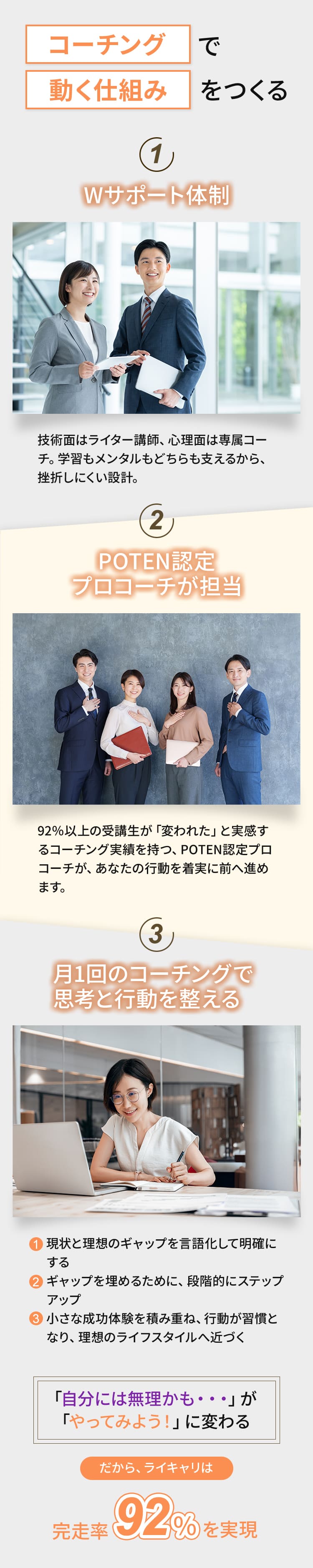 mコーチングで動く仕組みを作る３ステップ