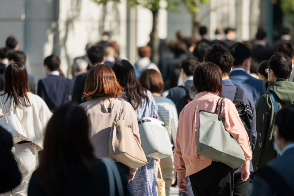 日本の通勤風景