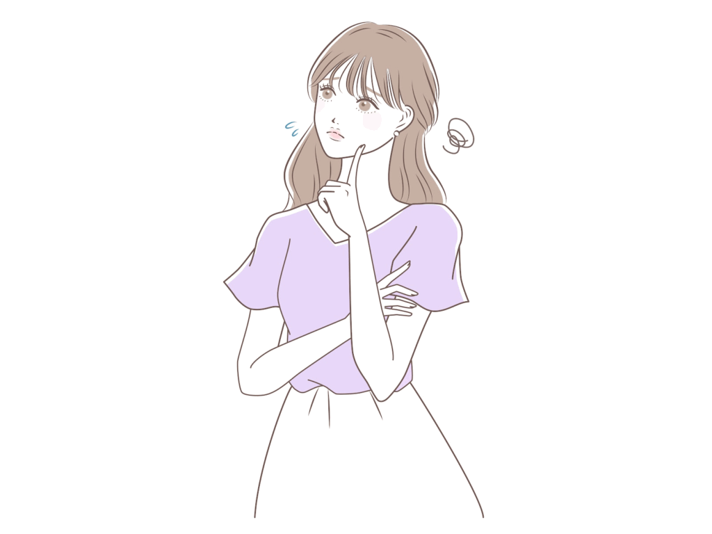 悩んでいる女の子