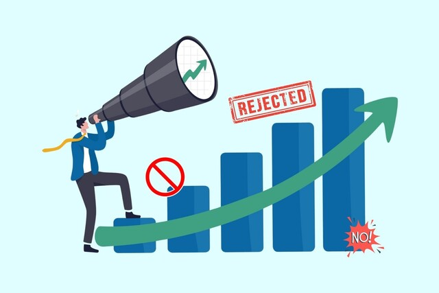 成功していく道を眺める男性のイラスト