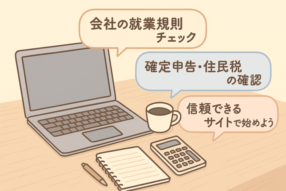 デスクにパソコンやコーヒーなどが置いてある