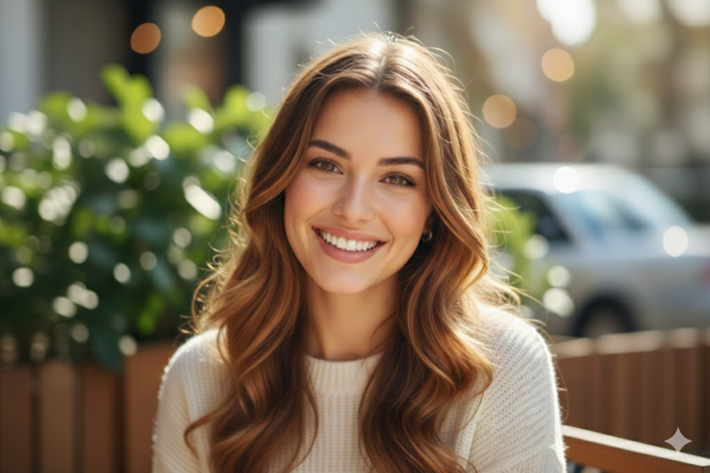 笑顔が素敵な女性