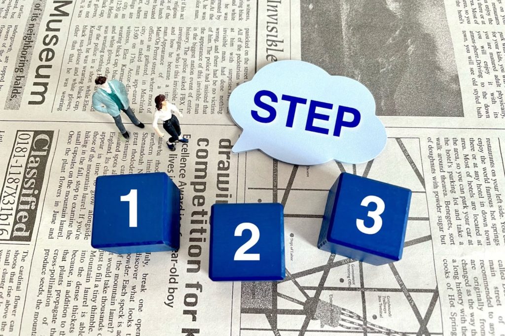 ステップをイメージさせる画像