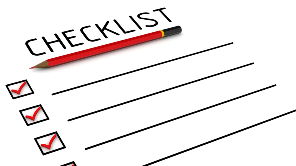 CHECKLISTが鉛筆で紙に書ける