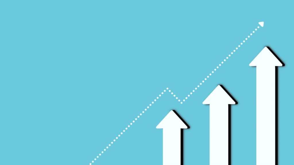 ステップアップを連想させる矢印