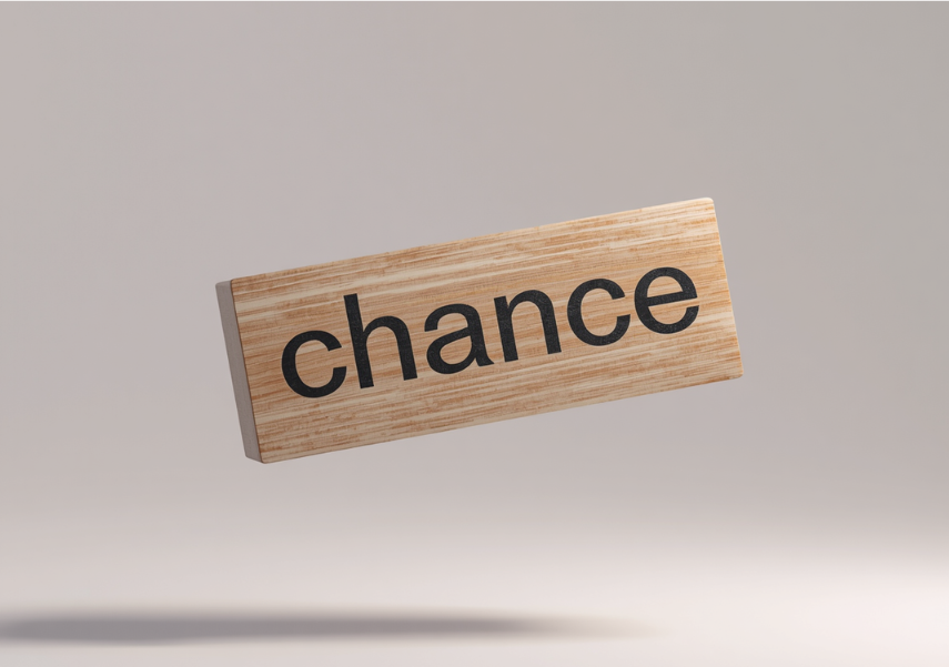 chanceと書かれたブロックの写真